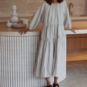 SOLD Dissh Noah linen midi dress size 8